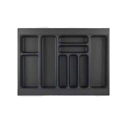 700mm Hettich Cutlery Insert Black Custom Size Kitchen Drawer Cutlery Tray Adjustable