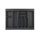 700mm Hettich Cutlery Insert Black Custom Size Kitchen Drawer Cutlery Tray Adjustable