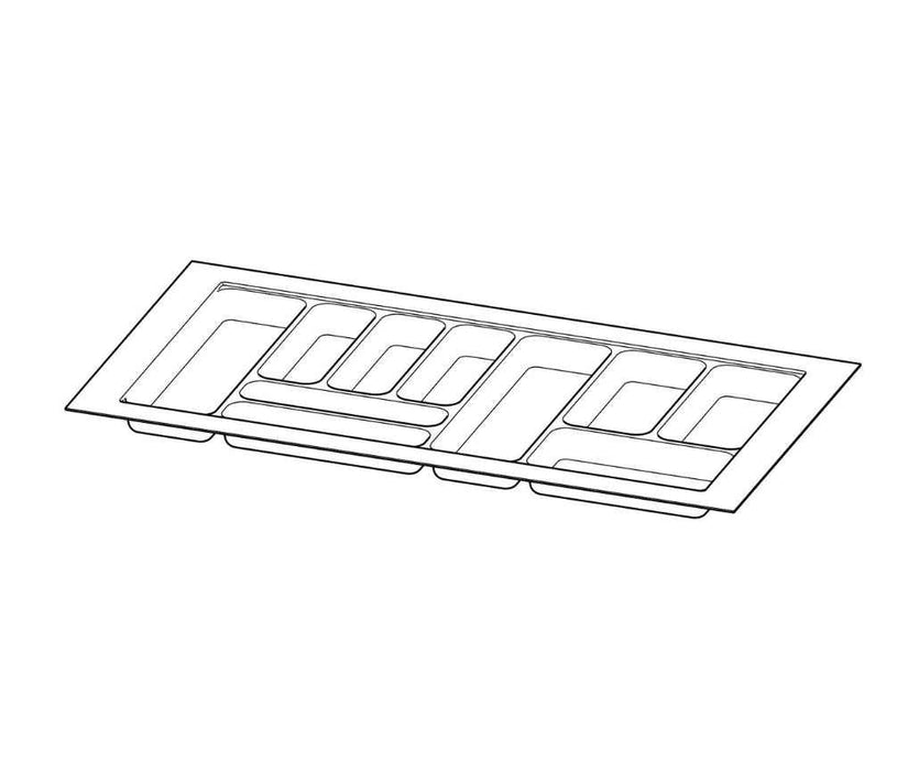 900mm Hettich Cutlery Insert Black Custom Size Kitchen Drawer Cutlery Tray Adjustable