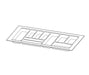 900mm Hettich Cutlery Insert Black Custom Size Kitchen Drawer Cutlery Tray Adjustable