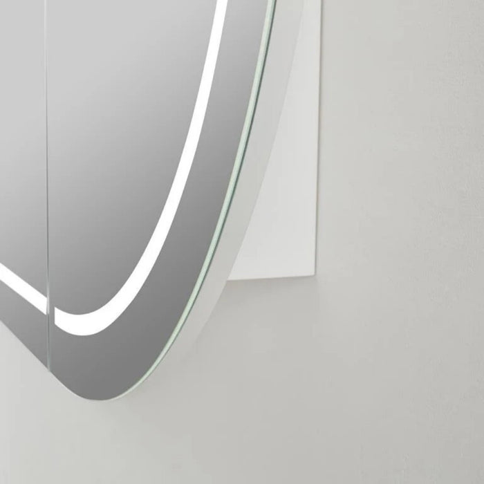 900/1200/1500mm Poseidon LED Olivia Oval Copper-free Polyurethane Shaving Cabinet