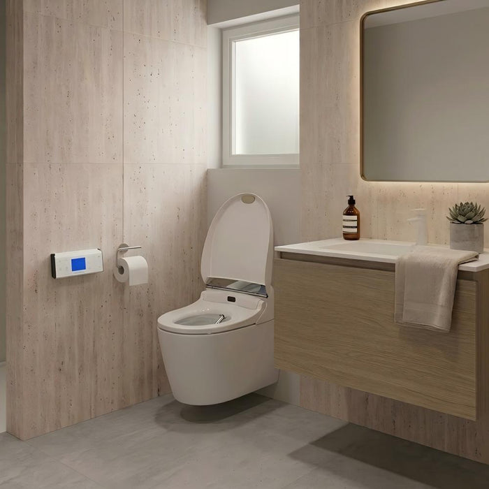 560mm Kohler Grande Rimless Wall Hung Smart Toilet With Electronic Handheld Remote Bidet Seat