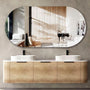 1800*460*450mmOTTI Bondi Natural Oak Cabinet Only and Stone Top Bathroom Wall Hung Vanity - HD reno