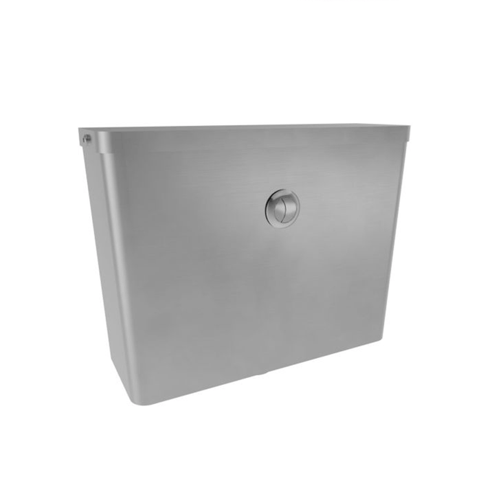 3monkeez Stainless Steel Dual Flush Front Press Cistern