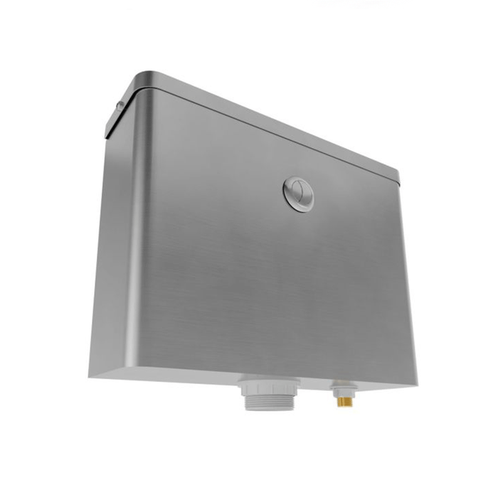 3monkeez Stainless Steel Dual Flush Front Press Cistern