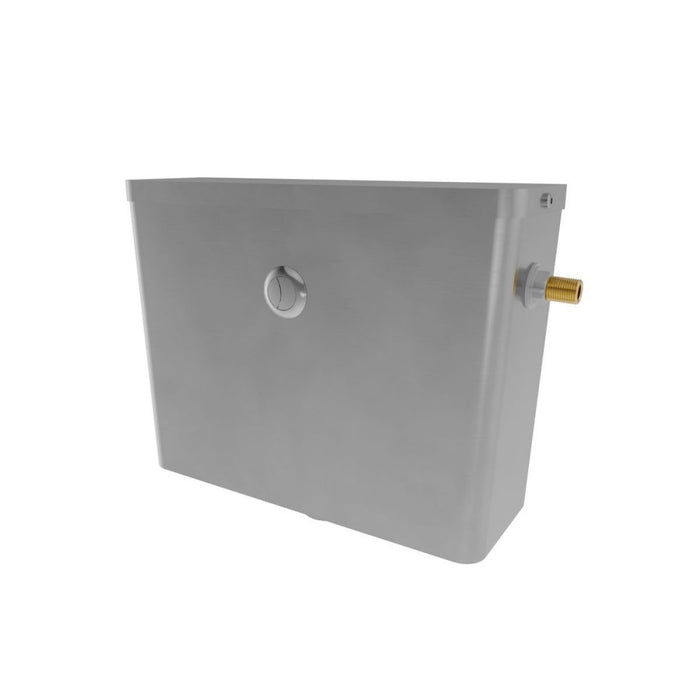 3monkeez Stainless Steel With Right Side Entry Dual Flush Front Press Cistern