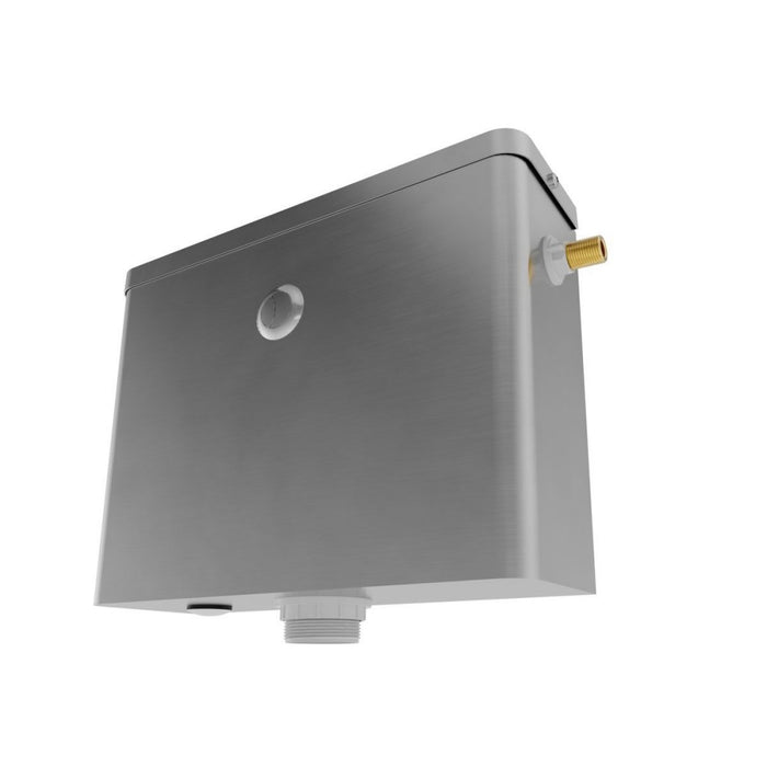 3monkeez Stainless Steel With Right Side Entry Dual Flush Front Press Cistern