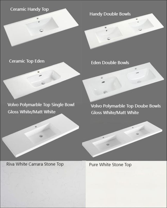 600-1800*450*550mm ABS Bali Matt White MR Melamined Board Panel With PVC Coating Fluted Wall Hung Vanity - HD reno