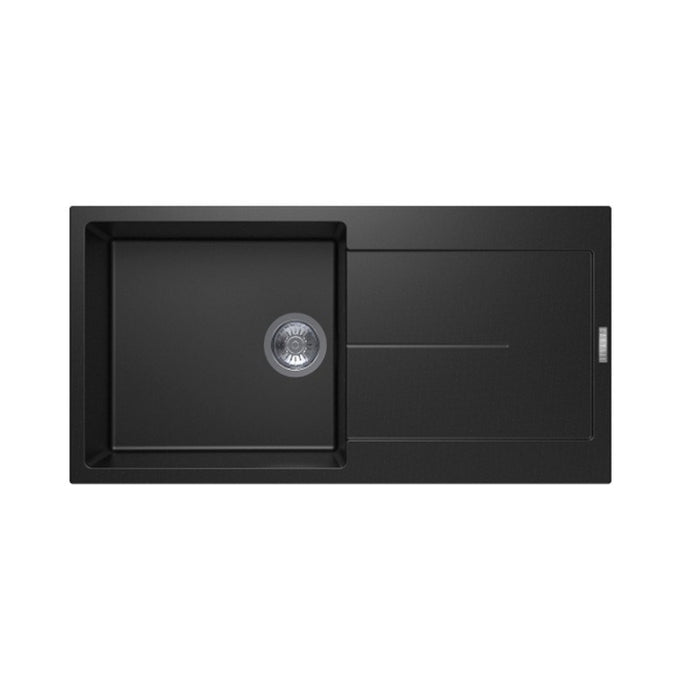 1000*440*200mm ACA Carysil Single Bowl With Drainer Board Granite Top Mount Sink