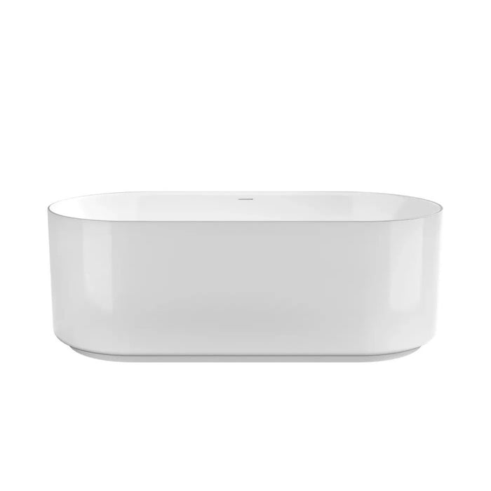 1500*750*580mm Otti Attica Celine Gloss White Oval Slimline Freestanding Bathtub