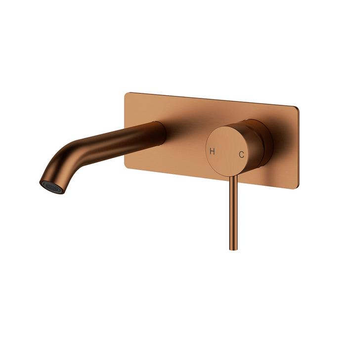 Ikon Otus Slimline Stainless Steel/Chrome/Matt Black/Gunmetal Grey/Brushed Gold/Brushed Copper Stainless Steel SS Wall Basin Mixer Trim Kits