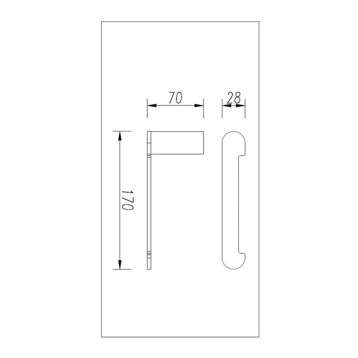170mm Aquaperla Norico Esperia Solid Brass Oval Toilet Roll Holder