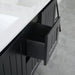 900-1500*460mm Acacia Matte Black Bathroom Vanity Wall Hung Left/Right Drawers Cabinet Only and Ceramic/Stone Top Available - HD reno