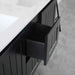 600-1500*460*580mm Lukka Archill Federation Matt Black PVC Fluted Wall Hung Vanity