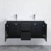 900-1500*460mm Acacia Matte Black Bathroom Vanity Wall Hung Left/Right Drawers Cabinet Only and Ceramic/Stone Top Available - HD reno