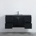 900-1500*460mm Acacia Matte Black Bathroom Vanity Wall Hung Left/Right Drawers Cabinet Only and Ceramic/Stone Top Available - HD reno