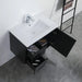 600-750*460mm Acacia Matte Black Bathroom Vanity Wall Hung Left/Right Drawers Cabinet Only and Ceramic/Stone Top Available - HD reno