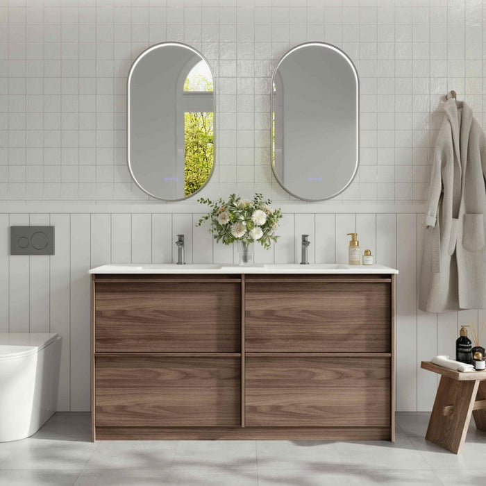 600-1500*455*830mm Mercio Bella Notaio Walnut Freestanding Vanity