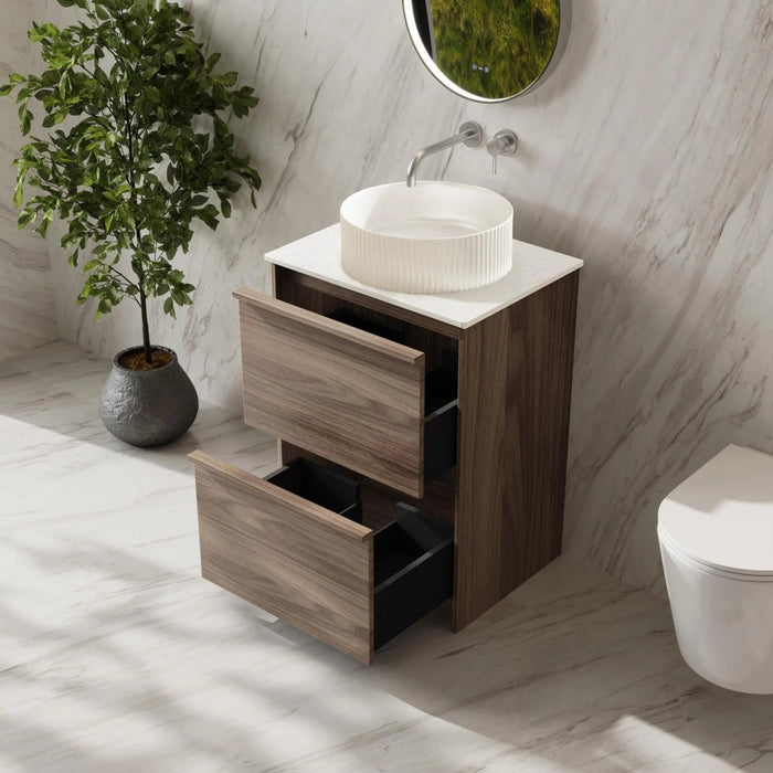 600-1500*455*830mm Mercio Bella Notaio Walnut Freestanding Vanity