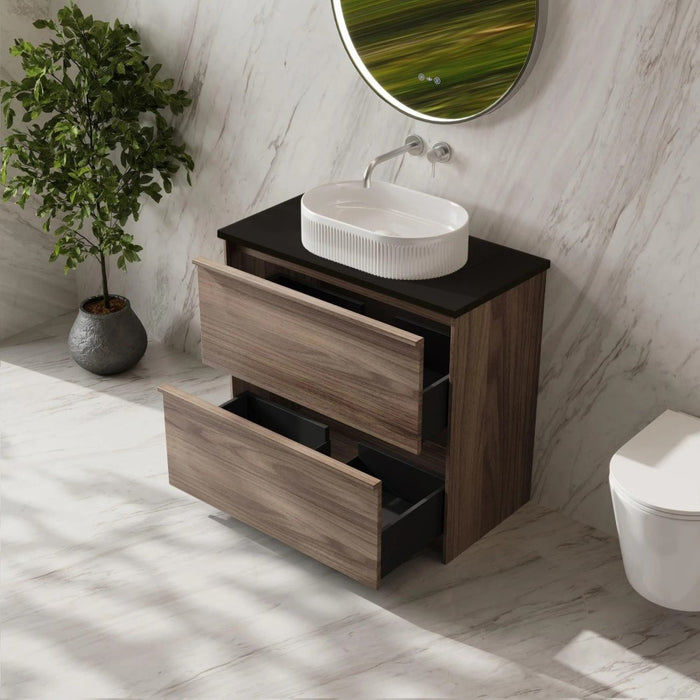 600-1500*455*830mm Mercio Bella Notaio Walnut Freestanding Vanity