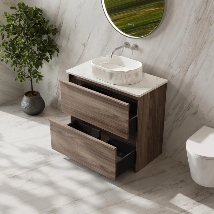 600-1500*455*830mm Mercio Bella Notaio Walnut Freestanding Vanity