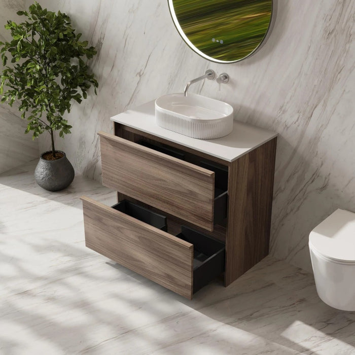 600-1500*455*830mm Mercio Bella Notaio Walnut Freestanding Vanity