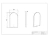 500*900*30mm Infinity Frameless/Black/Gold Glass Arch Dimmable Colour Pencil Edge LED Mirror