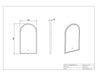 500*900*30mm Infinity Frameless/Black/Gold Glass Arch Dimmable Colour Pencil Edge LED Mirror