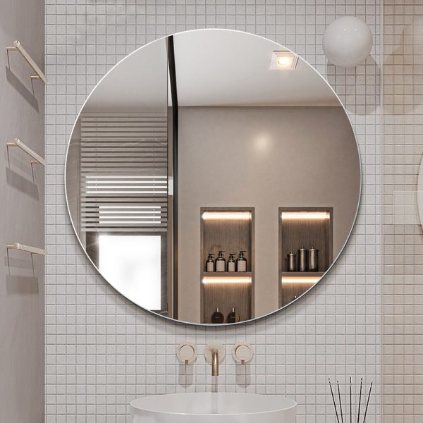 700*700*5mm Mercio Frameless Silver-coated Copper-free Glass Round Pencil Edge Mirror