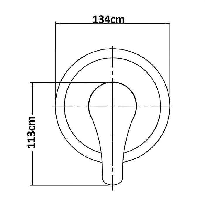 40mm BK Wahlen 10 Chrome Brass Shower Wall Mixer