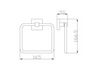 BK ECKIG Chrome Brass Square Towel Rings - HD reno