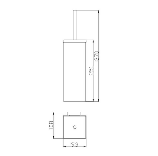 BK ECKIG Luxury Chrome Brass Square Toilet Brush - HD reno