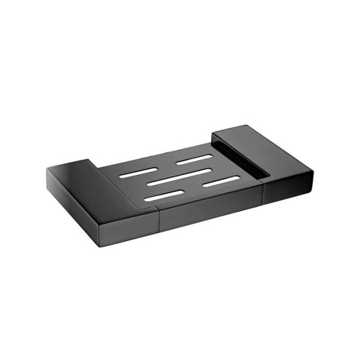 BK KOMPAKT ECKIG Chrome/Matt Black/Brushed Nickel Brass Rectangle Soap Tray - HD reno