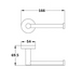 BK WAHLEN 10 Chrome Zinc Alloy Single Round Toilet Paper Holders - HD reno