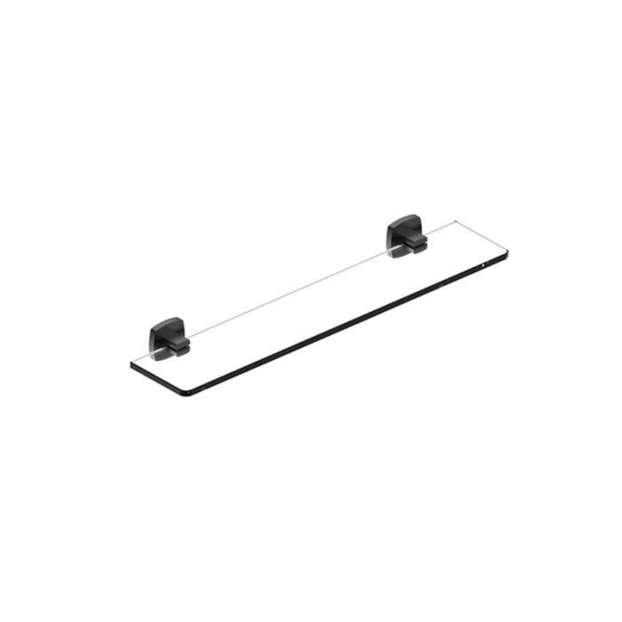 520*120mm BK LUXUS Brass Square Bars Glass Shelf