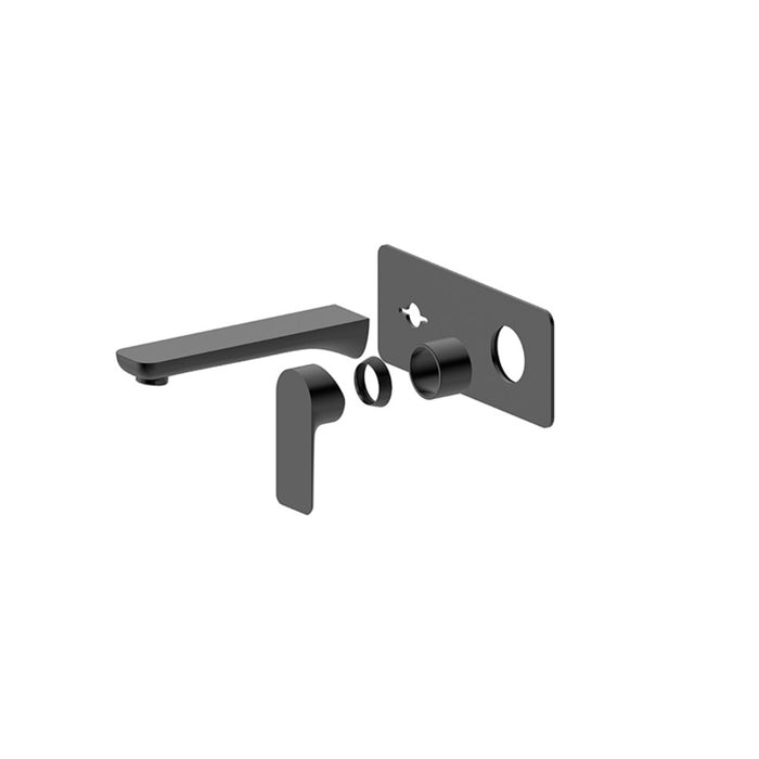 BK Luxus Brass Square Bath/Basin Wall Mixer With Spout