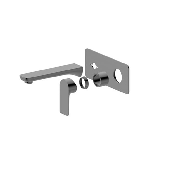 BK Luxus Brass Square Bath/Basin Wall Mixer With Spout