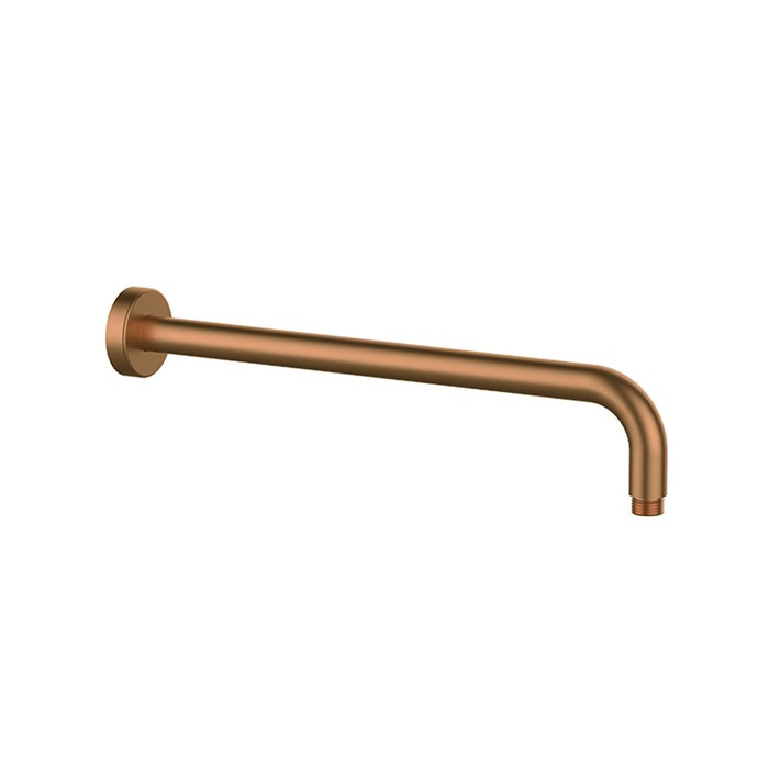 400mm BK Rund Brass Round Curve Wall Shower Droppers & Arms