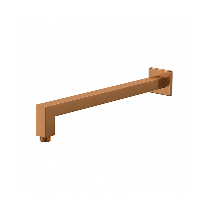 400mmBK Eckig Brass Square Wall Shower Droppers & Arms
