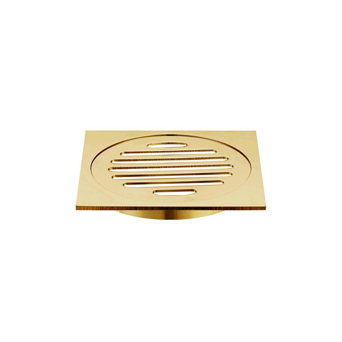 100mm BK WAHLEN 10 (TRADE) ECKIG Brass Square Floor Wastes