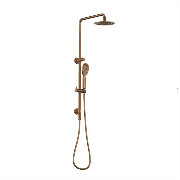 BK Rund Brass Multi-Function Sliding Shower With Overhead Rain Shower Twin Showers