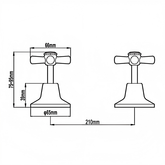 BK Wahlen 10 Chrome Brass Easy Clean Wall Top Assembly