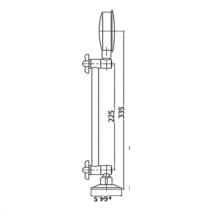 BK Wahlen 10 Chrome Round All Direction Wall Arm Showers
