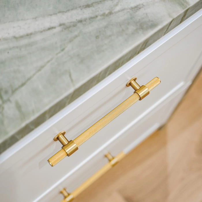 160/320/800mm Momo Belgravia Solid Brass Knurled Bar Pull
