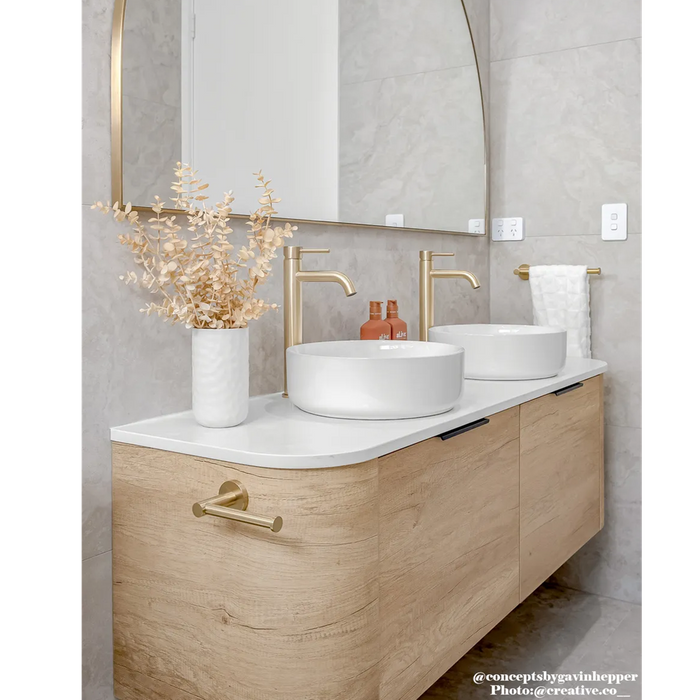 1500*460*450mm OTTI Bondi Natural Oak Cabinet Only and Stone Top Bathroom Wall Hung Vanity - HD reno