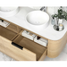 1500*460*450mm OTTI Bondi Natural Oak Cabinet Only and Stone Top Bathroom Wall Hung Vanity - HD reno