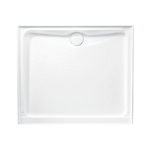 900-1660mm Evo White Polymarble Rectangular Rear Outlet Shower Base - HD reno