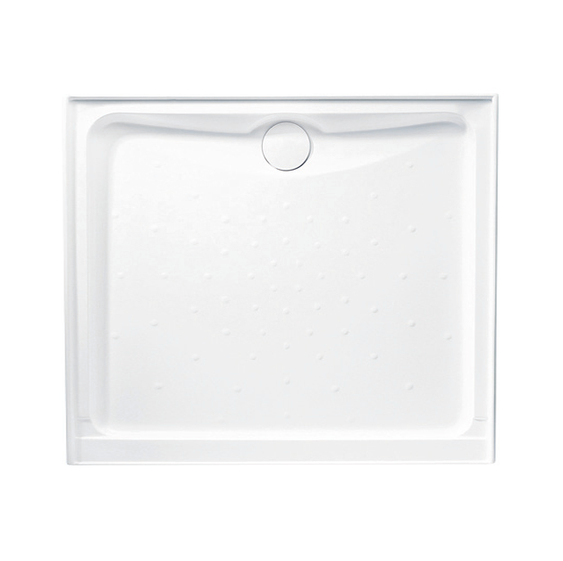 900-1660mm Evo White Polymarble Rectangular Rear Outlet Shower Base - HD reno