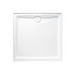 820-1000mm Evo White Polymarble Square Rear Outlet Shower Base - HD reno
