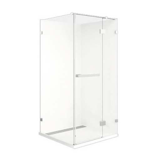 900-1200mm Barossa Chrome Toughened Glass Square Pivot Frameless Shower Screens - HD reno